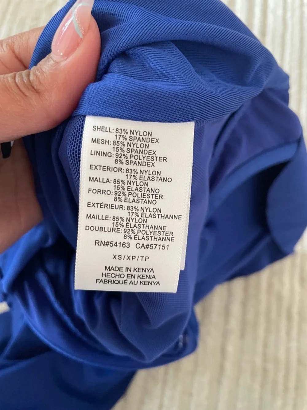 DKNY Girls' Cobalt Blue Ruffle One-Piece Swimsuit - Picture 6 of 6